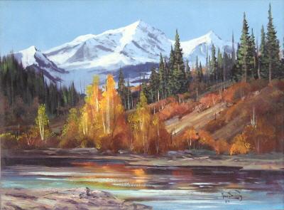 Sample artwork by Ron Bailey (1943 - 1984), known for indian, landscape and wildlife painting - View similar artists and auction records
