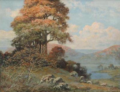 Sample artwork by Lebrun Jenkins (1876 - 1952), known for landscape and seascape painting, commercial artist for newspaper, printmaking - View similar artists and auction records
