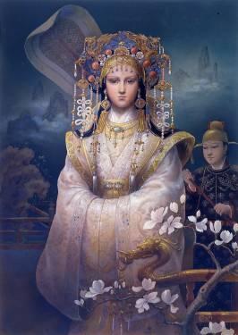 Sample artwork by Kinuko Craft (Born 1940), known for illustration painting-fantasy and fairy tale - View similar artists and auction records