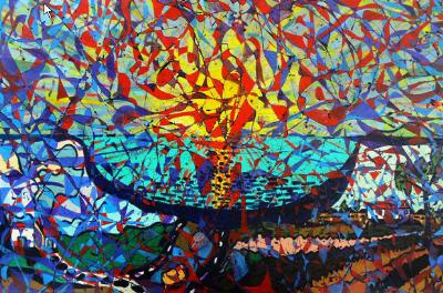 Sample artwork by Daniel Martinez (Born 1961), known for geometric design, abstract figure - View similar artists and auction records