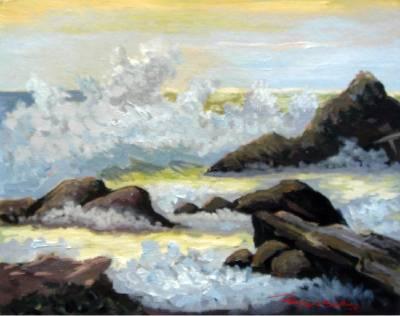 Sample artwork by Raymond Scully (20th century), known for city buildings, landscape - View similar artists and auction records