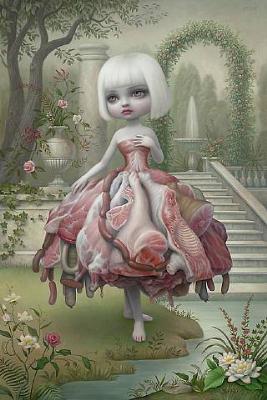 Sample artwork by Mark Ryden (Born 1963), known for surreal, whimsical-satirical figure - View similar artists and auction records