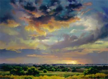 Sample artwork by Linda Tuma Robertson (Born 1952), known for landscape, skyscape - View similar artists and auction records