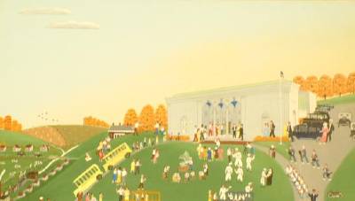 Sample artwork by Paul Patton (1921 - 1999), known for landscape, history paintings - View similar artists and auction records