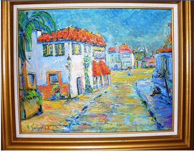 Sample artwork by Richard Spiegel (1903 - 1985), known for abstract landscape - View similar artists and auction records