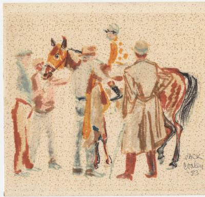 Sample artwork by Jack Cooley (1923 - 2008), known for streetscene - View similar artists and auction records
