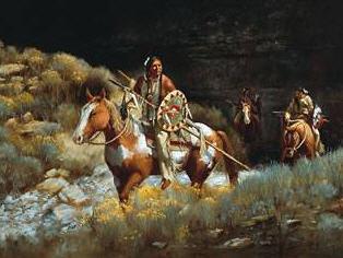 Sample artwork by Jay Hester (Born 1940), known for indian portraits, cowboys and landscapes painting, monumental sculpture - View similar artists and auction records