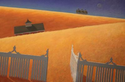 "Lunar Landscape,"<br>  oil on canvas, 40" x 60"