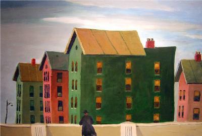 Sample artwork by Harold Noecker (1912 - 2002), known for streetscape, figure, interior painting - View similar artists and auction records