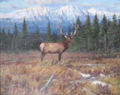 Sample artwork by William (Bill) Bailey (Born 1944), known for wildlife in landscape painting - View similar artists and auction records