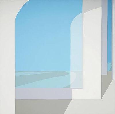 "Intertior with Painting"<br> acrylic on canvas, 60" x 60"