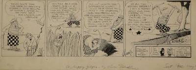 Sample artwork by Rube Lucius Goldberg (1883 - 1970), known for device themed cartoons, genre, sculpture - View similar artists and auction records