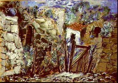 Sample artwork by Karl Zerbe (1903 - 1972), known for surreal figure-animal, expressionism - View similar artists and auction records