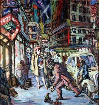 Sample artwork by Philip Reisman (1904 - 1992), known for modernist city genre, illustrator, mural - View similar artists and auction records