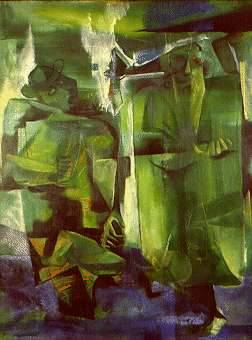 Sample artwork by Joseph Wolins (1915 - 1999), known for modernist-leaning landscape-structure, genre - View similar artists and auction records