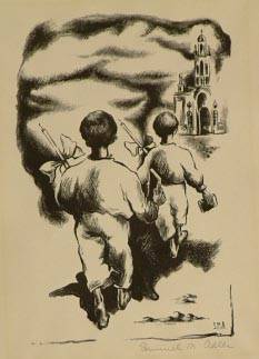 Sample artwork by Samuel Marcus Adler (1898 - 1979), known for mixed-media collage, geometric images, abstract figural and portrait painting - View similar artists and auction records