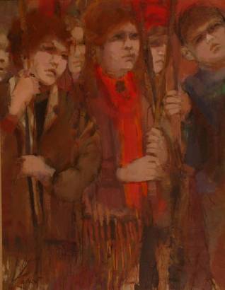 Sample artwork by Ruth Levine Gikow (1915 - 1982), known for figurative expression, landscape painting - View similar artists and auction records
