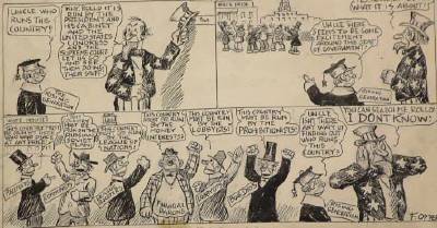 Sample artwork by Frederick Opper (1857 - 1937), known for political and humorous cartoons - View similar artists and auction records