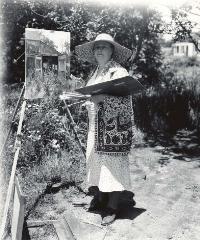 Portrait of Daisy Marguerite Hughes: Daisy Hughes at work from the Peter A. Juley & Son Collection of photographs part of the Smithsonian