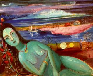 Sample artwork by Nahum Tschacbasov (1899 - 1984), known for mod figure, landscape, ceramics - View similar artists and auction records