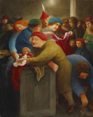 Sample artwork by Miller Gore Brittain (1912 - 1968), known for social realism easel and mural painting, graphics - View similar artists and auction records