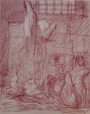 Sample artwork by Hyman Bloom (1913 - 2009), known for expressionist painting-allegory, religion - View similar artists and auction records