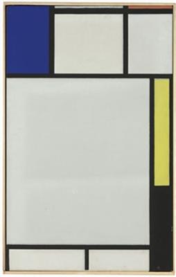 Mondrian's 1922 painting "Composition in Blue, Red, Yellow and Black"