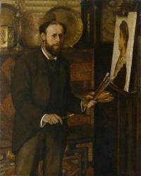 Portrait of John Maler (Jack) Collier: by artist's first wife Marion nee Huxley