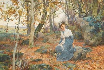 Sample artwork by Alfred Augustus Glendening Jr (1861 - 1903/07), known for female figure in landscape and genre painting - View similar artists and auction records