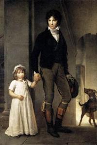 Portrait of Jean Baptiste Isabey: Artist with his daugther, 1795,  by Francois Gerard