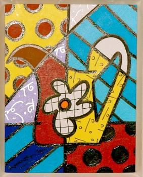 Sample artwork by Romero Britto (Born 1963), known for pop art-painting, sculpture and serigraph - View similar artists and auction records