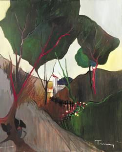 Sample artwork by Itzchak (Isaac) Tarkay (1935 - 2012), known for landscape and female figure painting - View similar artists and auction records