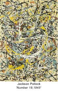 Jackson Pollock, American Abstract Expressionist painter known for drip paintings, 1912-1956