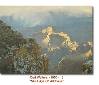 Curt Walters contemporary Impressionist painting of the Grand Canyon showing modern plein air technique