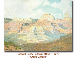 Edward Henry Potthast Grand Canyon landscape painting showing Impressionist technique and brilliant southwestern light