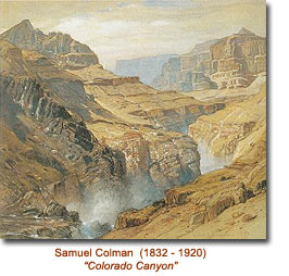 Samuel Colman landscape painting of the Grand Canyon in the Hudson River School style