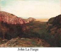 John La Farge - The Last Valley Paradise rocks, example of Tonalist landscape with spiritual themes