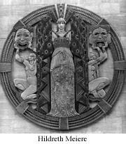 Art Deco decorative design featuring geometric patterns and streamlined forms typical of the movement