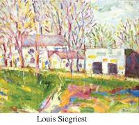Louis Siegrest painting 'White Houses, Danville' - Fauvist landscape with bold colors and expressive brushwork characteristic of the movement