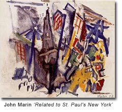 John Marin, American modernist painter known for watercolor landscapes, 1870-1953