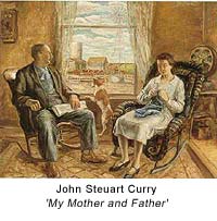 John Steuart Curry, American Regionalist painter known for Kansas farm scenes, 1897-1946