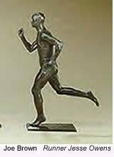 Joe Brown artwork depicting athletic movement and sporting themes