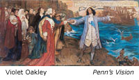 Violet Oakley mural 'Penn's Vision' demonstrating her pioneering work as a female muralist
