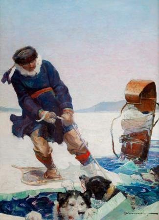 Rescue Dog Team and U.S. Mail, Popular Magazine cover