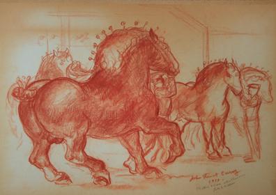Study for "Prize Stallions"