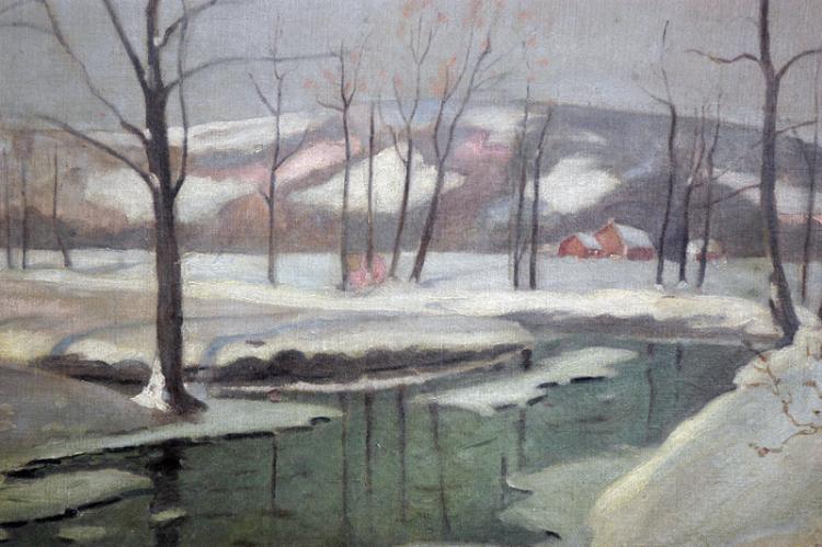 Winter Scene Attributed to Frederick Wagner - Image 3 of 4