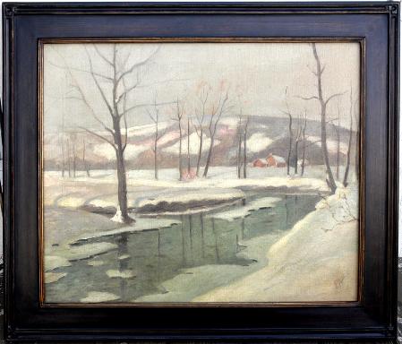 Winter Scene Attributed to Frederick Wagner - Image 1 of 4