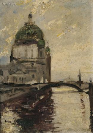Berliner Dom an der Spree, von der Kurfürstenbrücke aus gesehen [The Berlin Cathedral at the River Spree, seen from the Kurfuersten Bridge] - Image 1 of 3