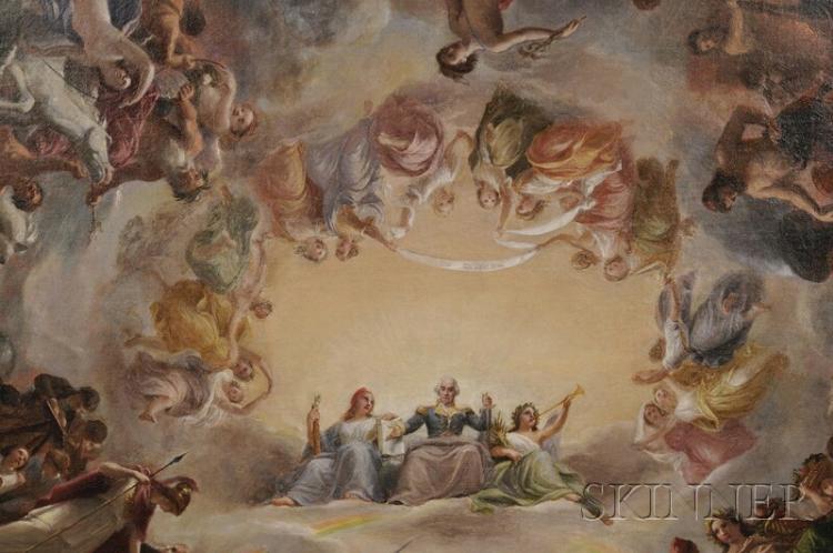 Study for The Apotheosis of Washington in the Rotunda of the United States Capitol Building - Image 2 of 3