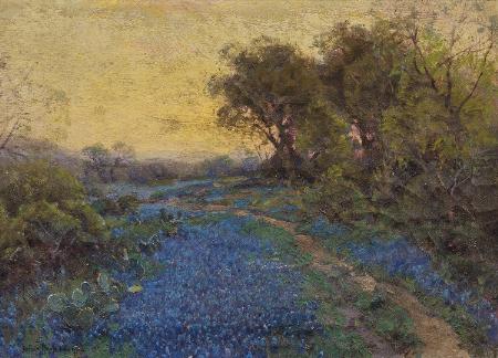 Blue Bonnets and Cactus